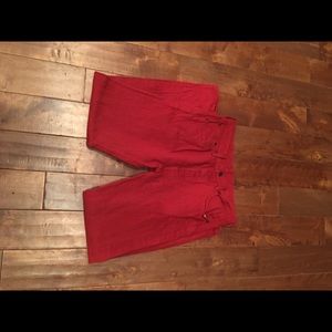 Red Levi jeans